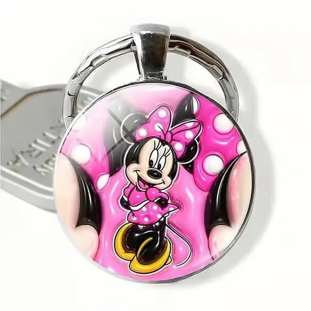 Stainless Steel MINNIE MOUSE Keyring Keychain Accessory